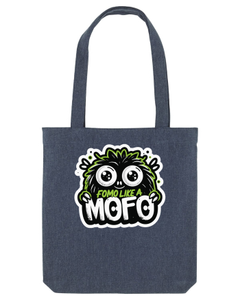 Fomo like a Mofo - Fluffy lgreen monster Midnight Blue