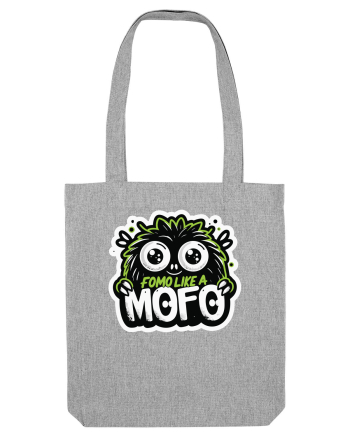 Fomo like a Mofo - Fluffy lgreen monster Heather Grey