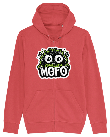 Fomo like a Mofo - Fluffy lgreen monster Carmine Red