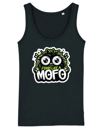 Fomo like a Mofo - Fluffy lgreen monster Black