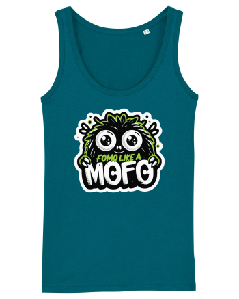Fomo like a Mofo - Fluffy lgreen monster Ocean Depth