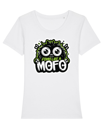 Fomo like a Mofo - Fluffy lgreen monster White