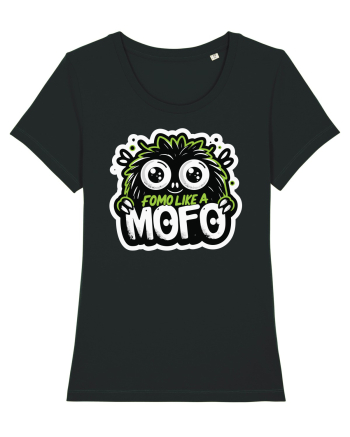 Fomo like a Mofo - Fluffy lgreen monster Black