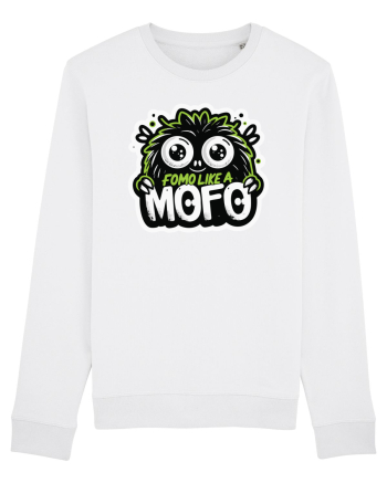 Fomo like a Mofo - Fluffy lgreen monster White