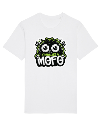 Fomo like a Mofo - Fluffy lgreen monster White