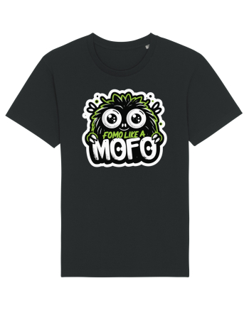 Fomo like a Mofo - Fluffy lgreen monster Black