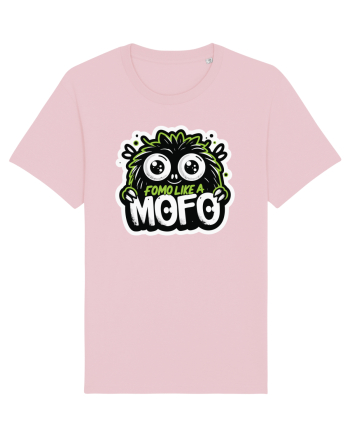 Fomo like a Mofo - Fluffy lgreen monster Cotton Pink