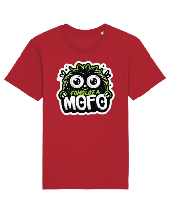 Fomo like a Mofo - Fluffy lgreen monster Red