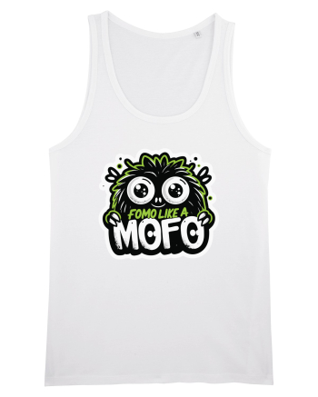 Fomo like a Mofo - Fluffy lgreen monster White