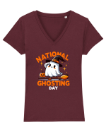 National Ghosting Day - ghost witch Tricou mânecă scurtă guler V Damă Evoker