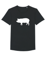 Porc Tricou mânecă scurtă guler larg Bărbat Skater