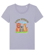 Happy Birthday  Tricou mânecă scurtă guler larg fitted Damă Expresser