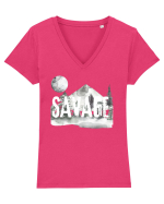 Savage Tricou mânecă scurtă guler V Damă Evoker