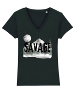 Savage Tricou mânecă scurtă guler V Damă Evoker