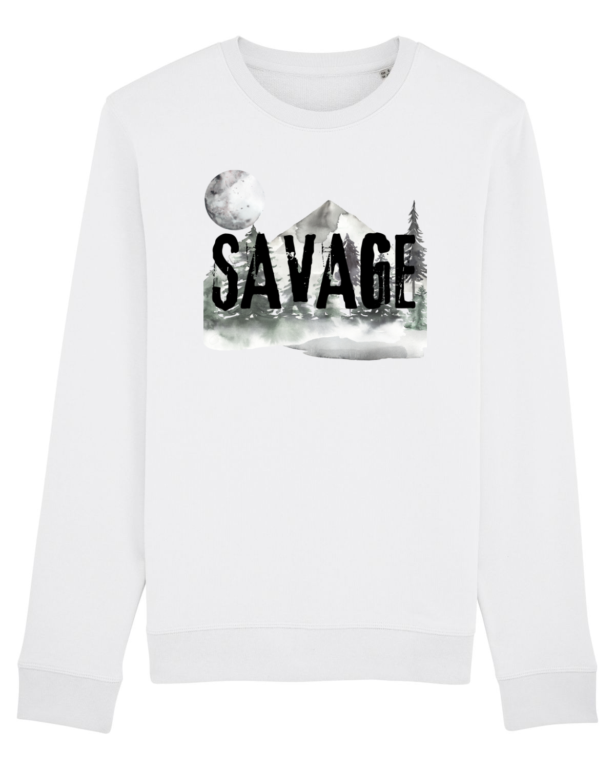 Bluză mânecă lungă Unisex Rise White
