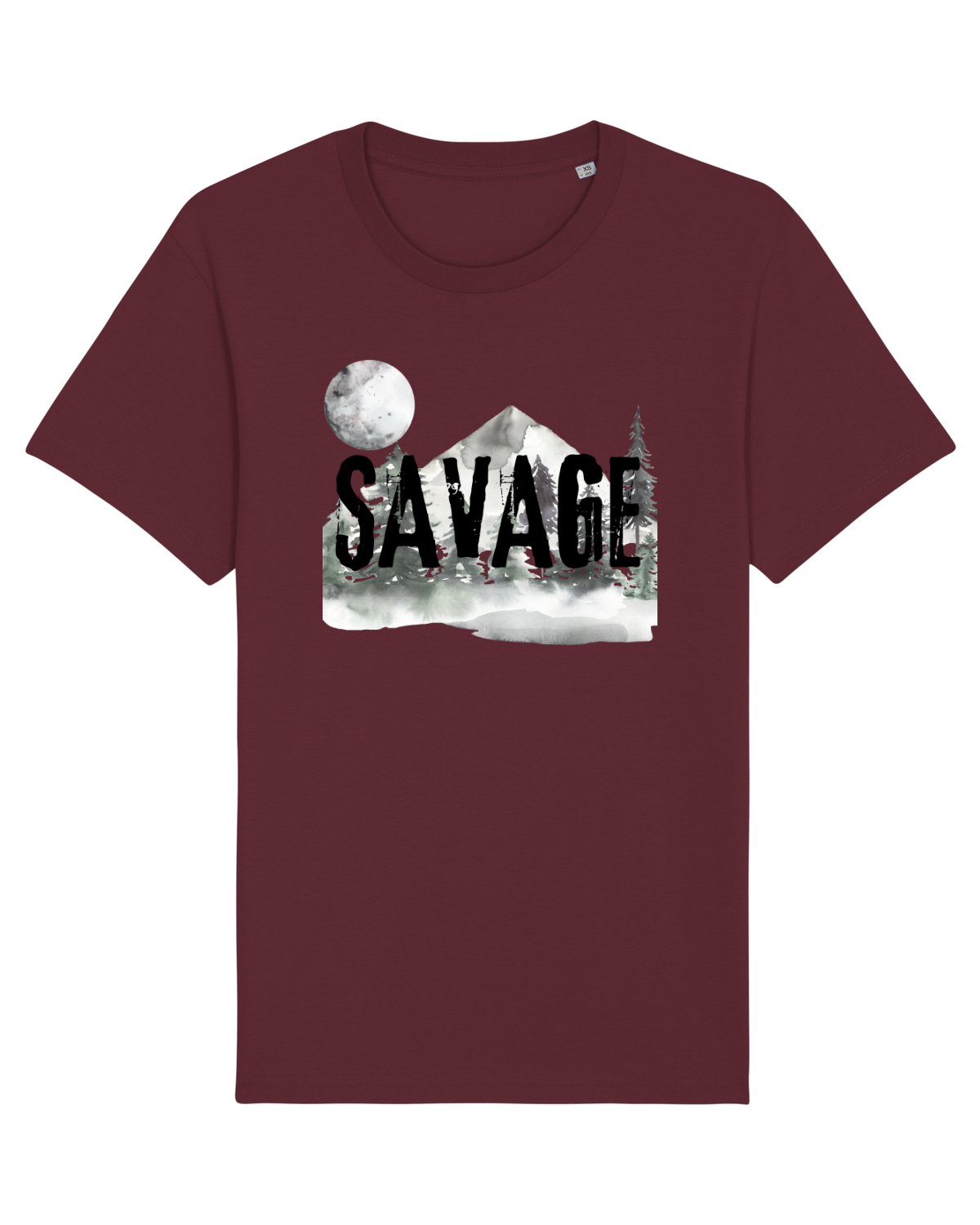 Tricou mânecă scurtă Unisex Rocker Burgundy