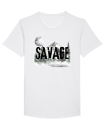 Savage Tricou mânecă scurtă guler larg Bărbat Skater