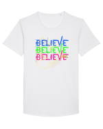 Belive  Tricou mânecă scurtă guler larg Bărbat Skater