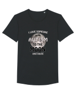 Autism Moon Tricou mânecă scurtă guler larg Bărbat Skater