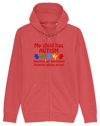 Autism Parent Carmine Red