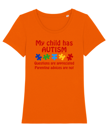 Autism Parent Bright Orange