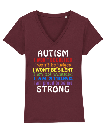 Autism Strong Burgundy