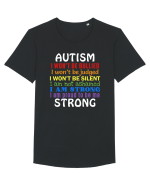 Autism Strong Tricou mânecă scurtă guler larg Bărbat Skater