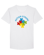 Autism Strong Tricou mânecă scurtă guler larg Bărbat Skater