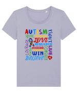 Autism Tricou mânecă scurtă guler larg fitted Damă Expresser