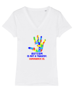 Autism is not a tragedy Tricou mânecă scurtă guler V Damă Evoker