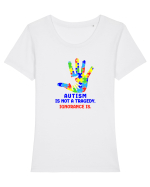 Autism is not a tragedy Tricou mânecă scurtă guler larg fitted Damă Expresser