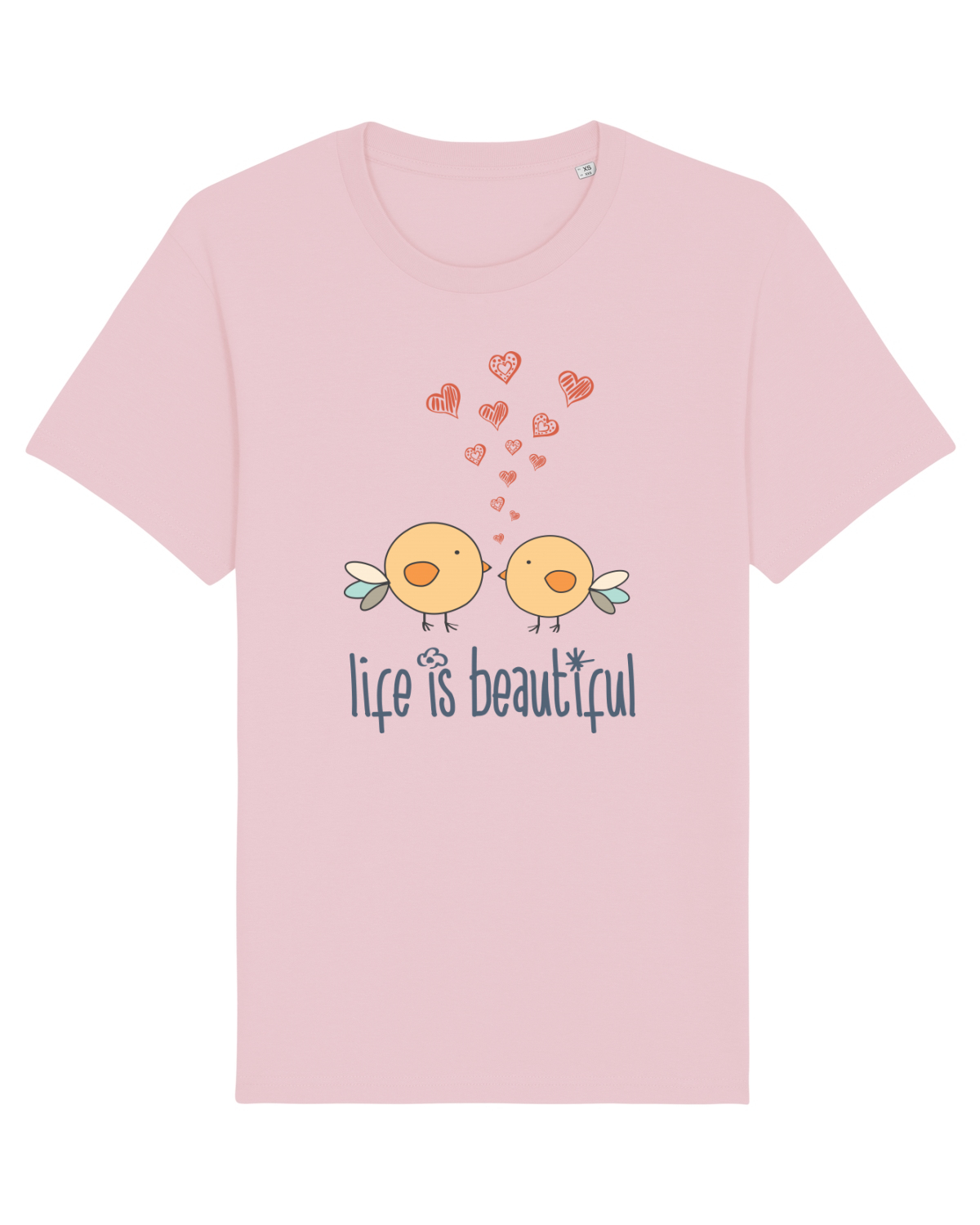 Tricou mânecă scurtă Unisex Rocker Cotton Pink