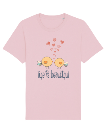 Două păsărele Cotton Pink