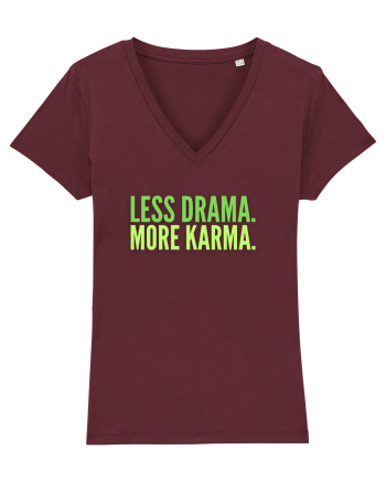 Lees Drama.More Karma. Burgundy