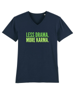 Lees Drama.More Karma. Tricou mânecă scurtă guler V Bărbat Presenter