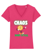 Chaos whit style Tricou mânecă scurtă guler V Damă Evoker