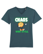 Chaos whit style Tricou mânecă scurtă guler V Bărbat Presenter