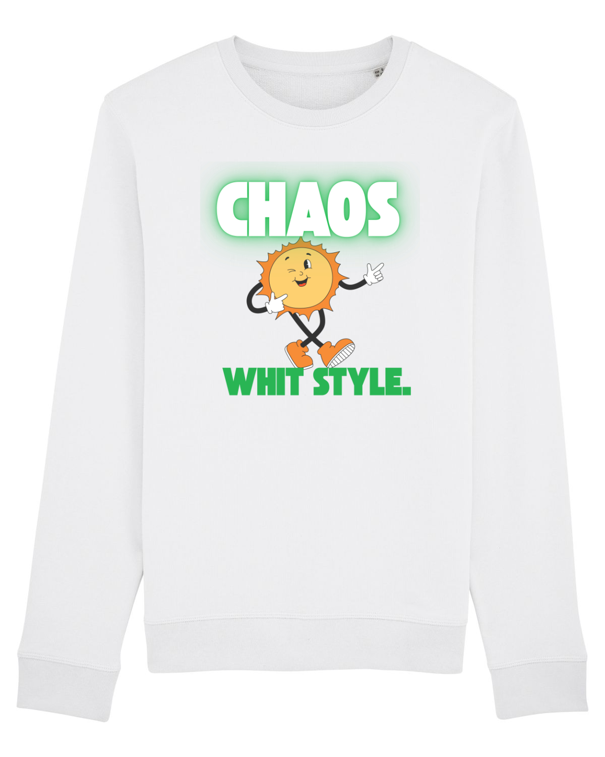 Bluză mânecă lungă Unisex Rise White