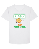 Chaos whit style Tricou mânecă scurtă guler larg Bărbat Skater