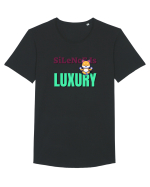 Silence is Luxury Tricou mânecă scurtă guler larg Bărbat Skater