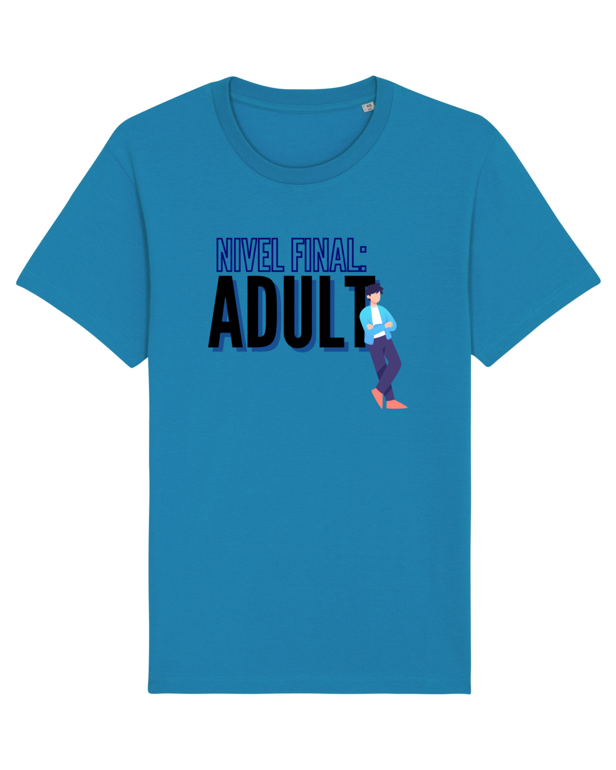 Tricou mânecă scurtă Unisex Rocker Azur