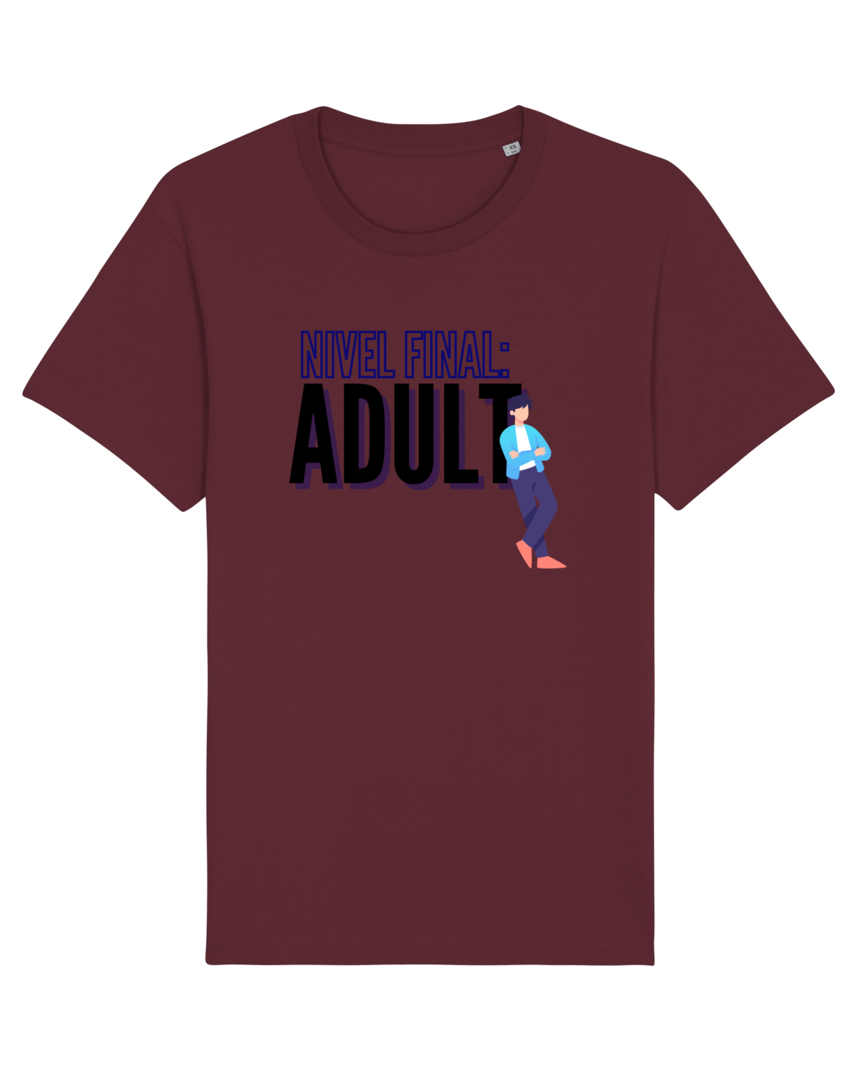 Tricou mânecă scurtă Unisex Rocker Burgundy