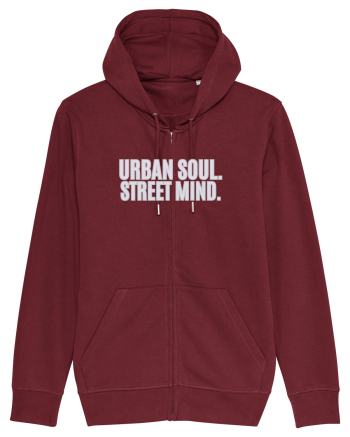 Urban soul. Street minde. Burgundy