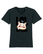 LOL. Not again  Tricou mânecă scurtă guler V Bărbat Presenter