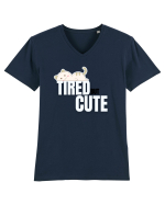 Tired but cute  Tricou mânecă scurtă guler V Bărbat Presenter