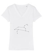 Zodia şi constelaţia Leului Tricou mânecă scurtă guler V Damă Evoker
