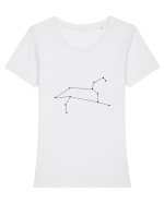 Zodia şi constelaţia Leului Tricou mânecă scurtă guler larg fitted Damă Expresser