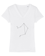Zodia şi constelaţia Balanţei Tricou mânecă scurtă guler V Damă Evoker