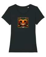 DOVLEAC HAPPY  HALLOWEEN -  ART NOUVEAU 3 Tricou mânecă scurtă guler larg fitted Damă Expresser