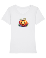 DOVLEAC DRAGALAS - ACUARELA VINTAGE Tricou mânecă scurtă guler larg fitted Damă Expresser